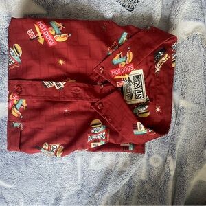 RSVLTS Red Graphic Button-Up Shirt